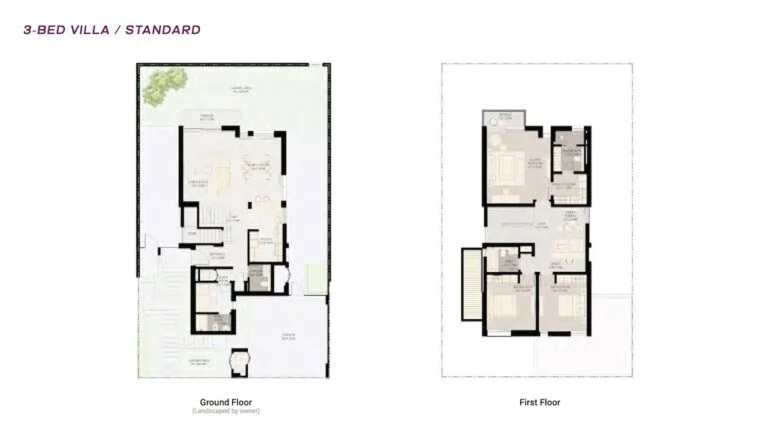 Grand Polo Club and Resort by Emaar 3 Bedroom Villa Floor Plan