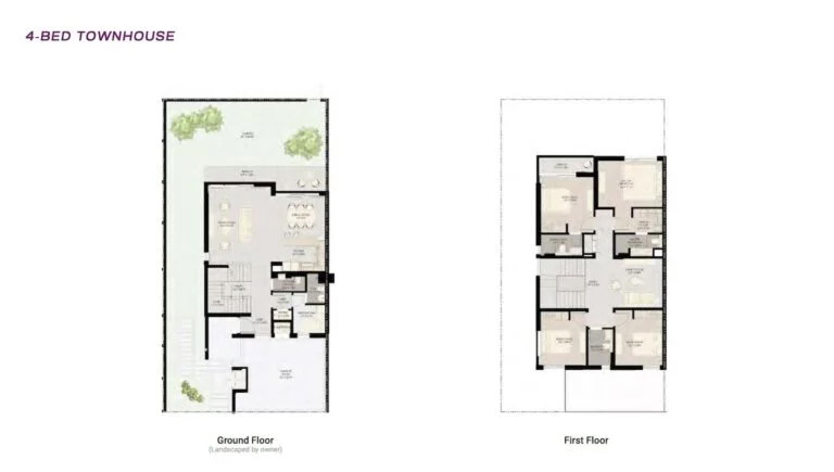 Grand Polo Club and Resort by Emaar 4 Bedroom Townhouse Floor Plan