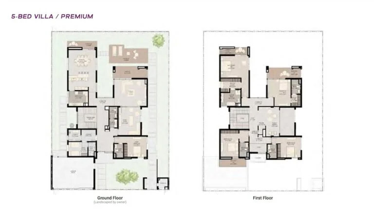 Grand Polo Club and Resort by Emaar 5 Bedroom Villa Floor Plan