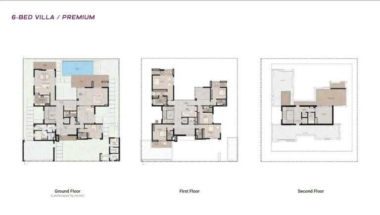 Grand Polo Club and Resort by Emaar 6 Bedroom Villa Floor Plan